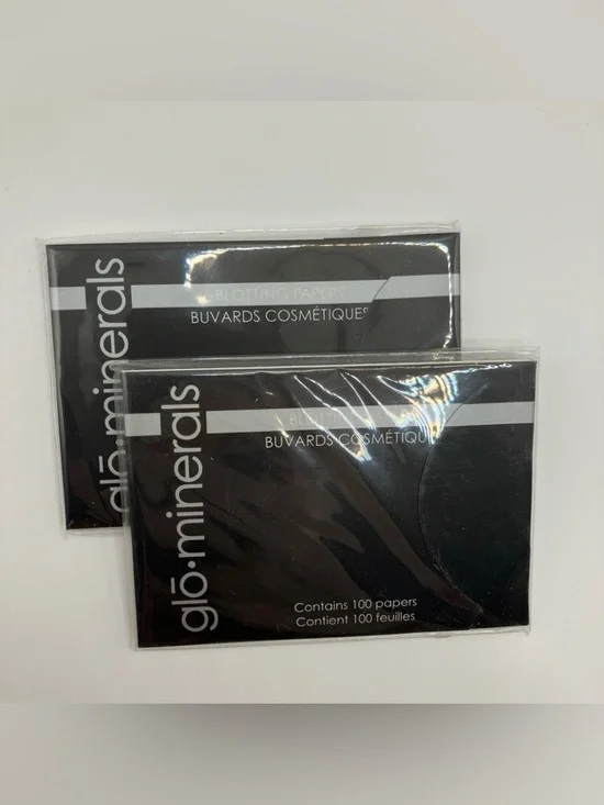 Glo Minerals Blotting papers 2 Packs 100 Sheets Each for Makeup - Picture 2 of 3